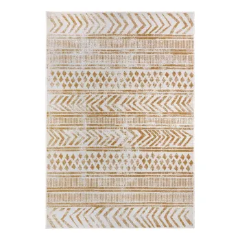Covor de exterior galben ocru-alb 80x150 cm Biri - NORTHRUGS imagine