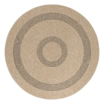 Covor de exterior negru/bej rotund o 160 cm Comilla - Ayyildiz Carpets imagine