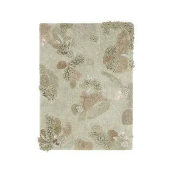 Covor de joaca pentru copii bej din bumbac 120x160 cm Mushroom Forest - Lorena Canals imagine