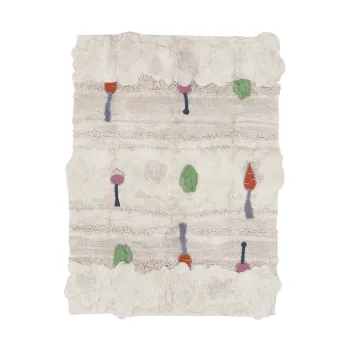 Covor de joaca pentru copii crem din bumbac 120x160 cm Veggie Garden - Lorena Canals imagine