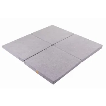 Covor de joaca pentru copii gri 120x120 cm - Meowbaby imagine