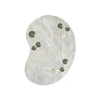 Covor de joaca pentru copii gri deschis din bumbac 130x170 cm Swan Lake - Lorena Canals imagine