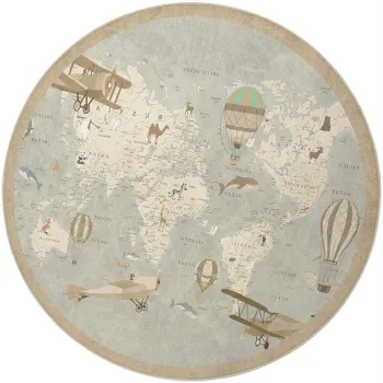Covor de joaca pentru copii lavabil o150 cm Vintage World - Mila Home imagine