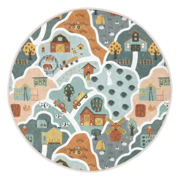 Covor de joaca pentru copii lavabil o80 cm Farmer's Life - Mila Home imagine