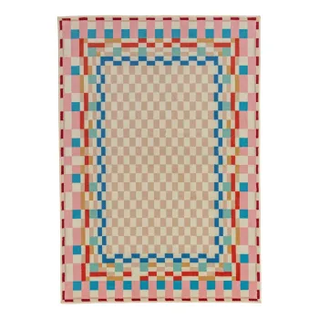 Covor din amestesc de lAcnA200x300 cm Checkered Border aEURFlair Rugs imagine