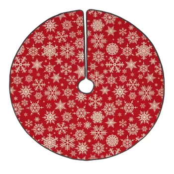 Covor din bumbac pentru bradul de Craciun Butter Kings Freezy Snowflakes, o 130 cm imagine