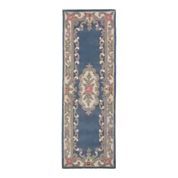Covor din lana Flair Rugs Aubusson, 67 x 210 cm, albastru imagine