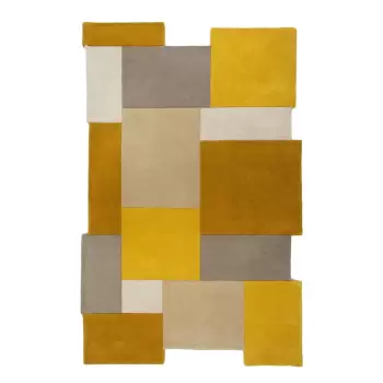 Covor din lana Flair Rugs Collage, 120 x 180 cm, galben - bej imagine
