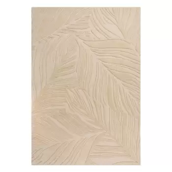 Covor din lana Flair Rugs Lino Leaf, 160 x 230 cm, bej imagine