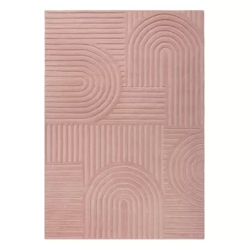 Covor din lana Flair Rugs Zen Garden 160 x 230 cm, roz imagine