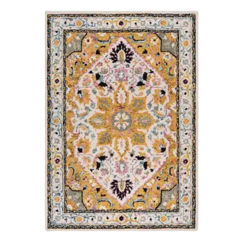 Covor din lana galbena 290x200 cm Dahlia - Flair Rugs imagine
