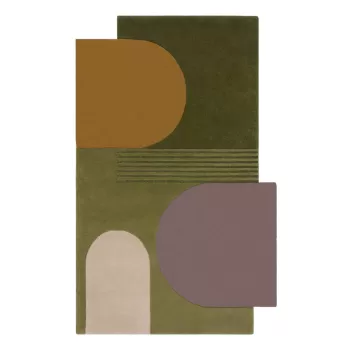 Covor din lana verde 240x150 cm Lozenge - Flair Rugs imagine