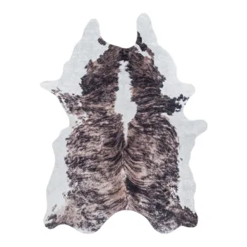 Covor din piele maro inchis sintetic 100x135 cm Etosha - Ayyildiz Carpets imagine