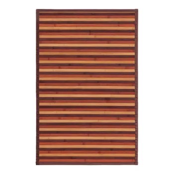 Covor galben mustar/maro din bambus 60x90 cm - Casa Seleccion imagine