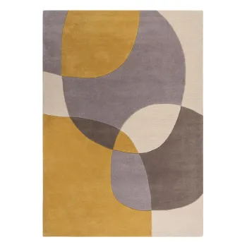 Covor galben ocru/bej din lana 200x290 cm Glow - Flair Rugs imagine