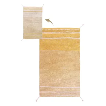 Covor galben ocru din bumbac 80x140 cm Twin Amber - Lorena Canals imagine