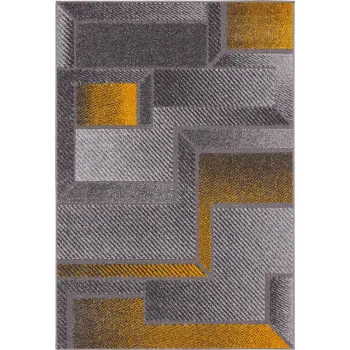 Covor galben ocru-gri 133x190 cm Meteo - FD imagine