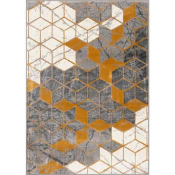 Covor galben ocru-gri 160x230 cm Soft - FD imagine