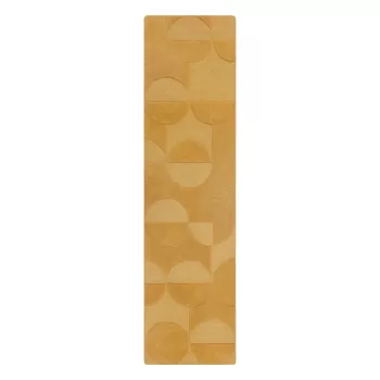 Covor galben ocru tip traversa din lana 60x230 cm Gigi - Flair Rugs imagine