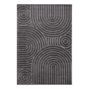 Covor gri antracit 67x120 cm Iconic Wave - Hanse Home imagine