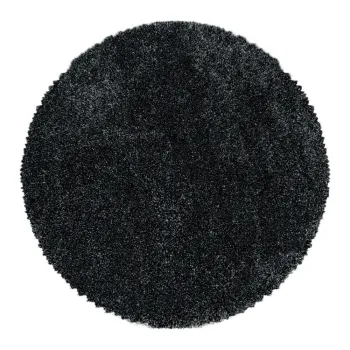 Covor gri antracit rotund o 160 cm Fluffy - Ayyildiz Carpets imagine