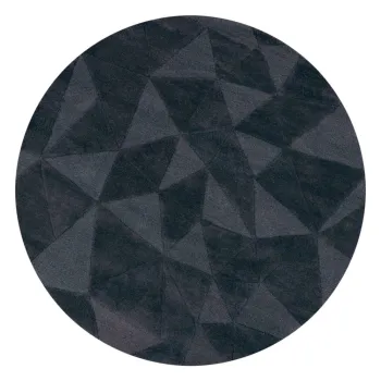 Covor gri antracit tesut manual rotund din lana o 160 cm Shard Charcoal - Flair Rugs imagine