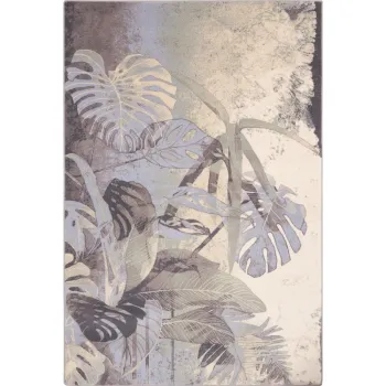 Covor gri/crem din lana 160x240 cm Plants - Agnella imagine