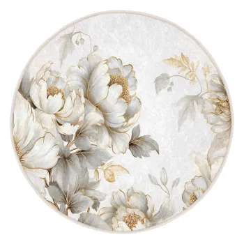 Covor gri deschis/bej lavabil rotund o 120 cm Soft and Gentle - Mila Home imagine