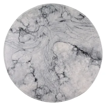 Covor gri deschis lavabil rotund o 80 cm - Vitaus imagine