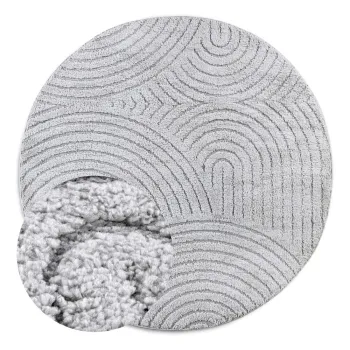 Covor gri deschis rotund o 200 cm Panglao New York Light Grey - Elle Decoration imagine