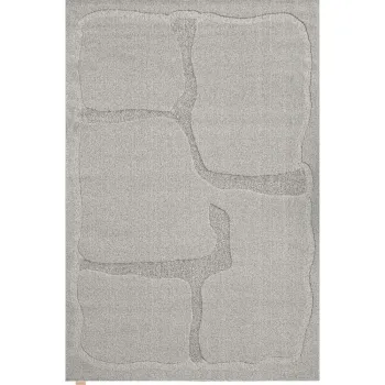 Covor gri din lana 133x190 cm Morphic Organica - Agnella imagine