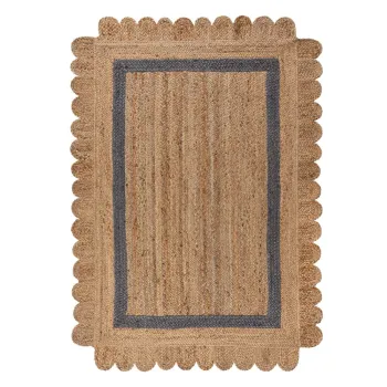 Covor gri/in culoare naturala tesut manual din iuta 160x230 cm Grace Grey - Flair Rugs imagine