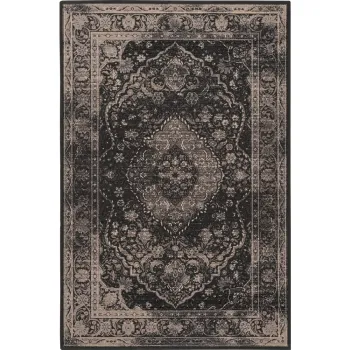 Covor gri inchis din lana 100x180 cm Zana - Agnella imagine