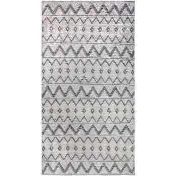 Covor gri lavabil 80x150 cm Zig Zag - Vitaus imagine