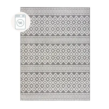 Covor gri lavabil din janilie 80x160 cm Jhansi - Flair Rugs imagine