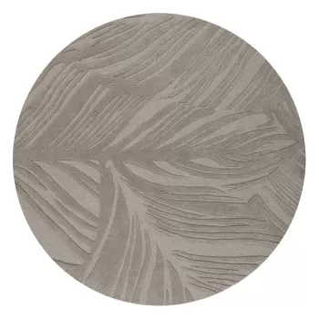 Covor gri rotund din lana o 160 cm Leaf - Flair Rugs imagine