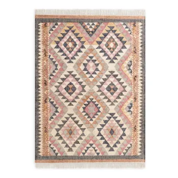 Covor gri tesut manual din iuta 200x300 cm Roya Parsa - Elle Decoration imagine