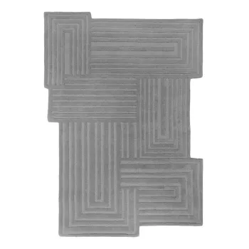 Covor gri tesut manual din lana 200x290 cm Zen Rectangles - Flair Rugs imagine