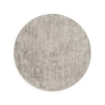 Covor gri tesut manual rotund din viscoza o 150 cm Noemi - Vikosa imagine