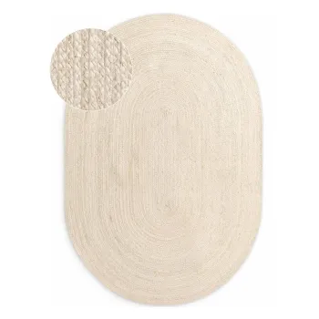 Covor in culoare naturala deschisa reversibil/tesut manual din iuta 160x230 cm Braided - Hanse Home imagine