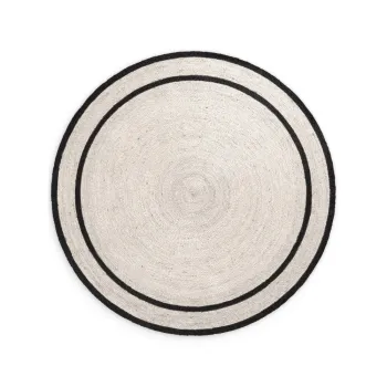 Covor in culoare naturala deschisa reversibil/tesut manual rotund din iuta o 200 cm Lina - Hanse Home imagine