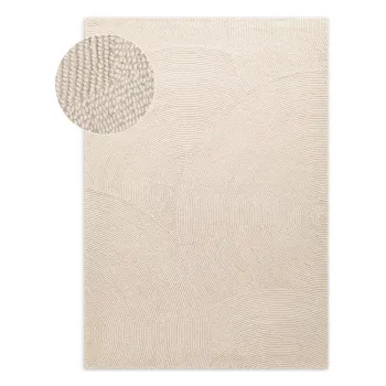 Covor in culoare naturala deschisa, tesut manual, din lana 120x180 cm Eleni Natural White - Hanse Home imagine