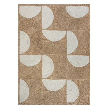Covor in culoare naturala/fildes tesut manual din iuta 120x170 cm Eclipse - Flair Rugs imagine