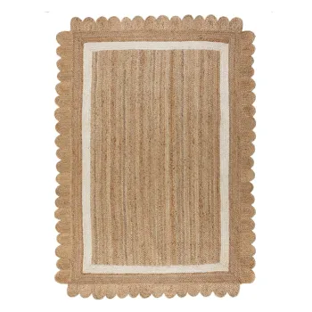 Covor in culoare naturala/fildes tesut manual din iuta 160x230 cm Grace White - Flair Rugs imagine