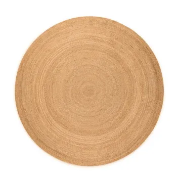 Covor in culoare naturala reversibil rotund din iuta o 100 cm Braided Gold - Hanse Home imagine