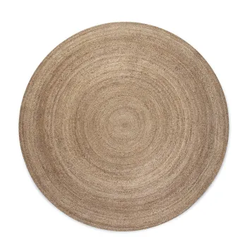 Covor in culoare naturala reversibil rotund din iuta o 140 cm Braided Grey - Hanse Home imagine