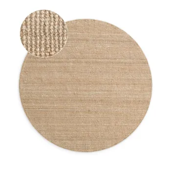Covor in culoare naturala rotund din iuta o 160 cm Boucle Jaipur - Hanse Home imagine