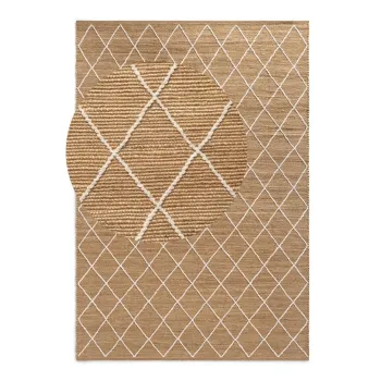 Covor in culoare naturala tesut manual din iuta 160x230 cm Kunu - Hanse Home imagine