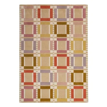 Covor in culoare naturala tesut manual din lana 200x290 cm Quadro Wool - Flair Rugs imagine