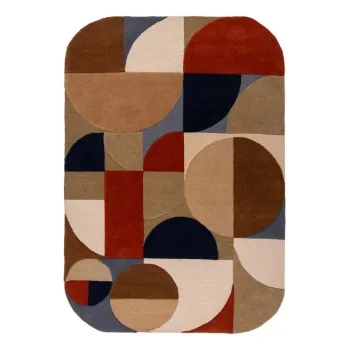 Covor in nuante teracota, tesut manual din lana 120x170 cm Mia Arch - Flair Rugs imagine